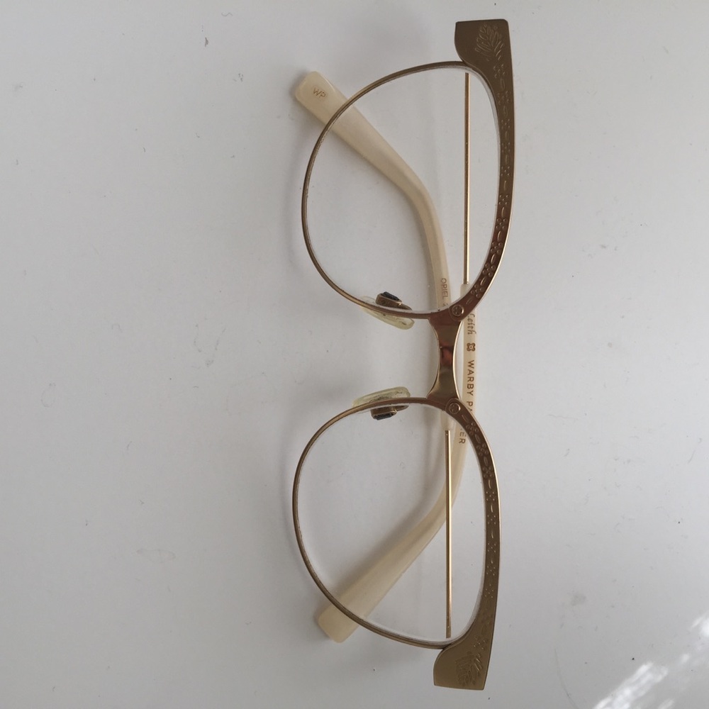 Gold Leaf Clubmaster Eyeglasses